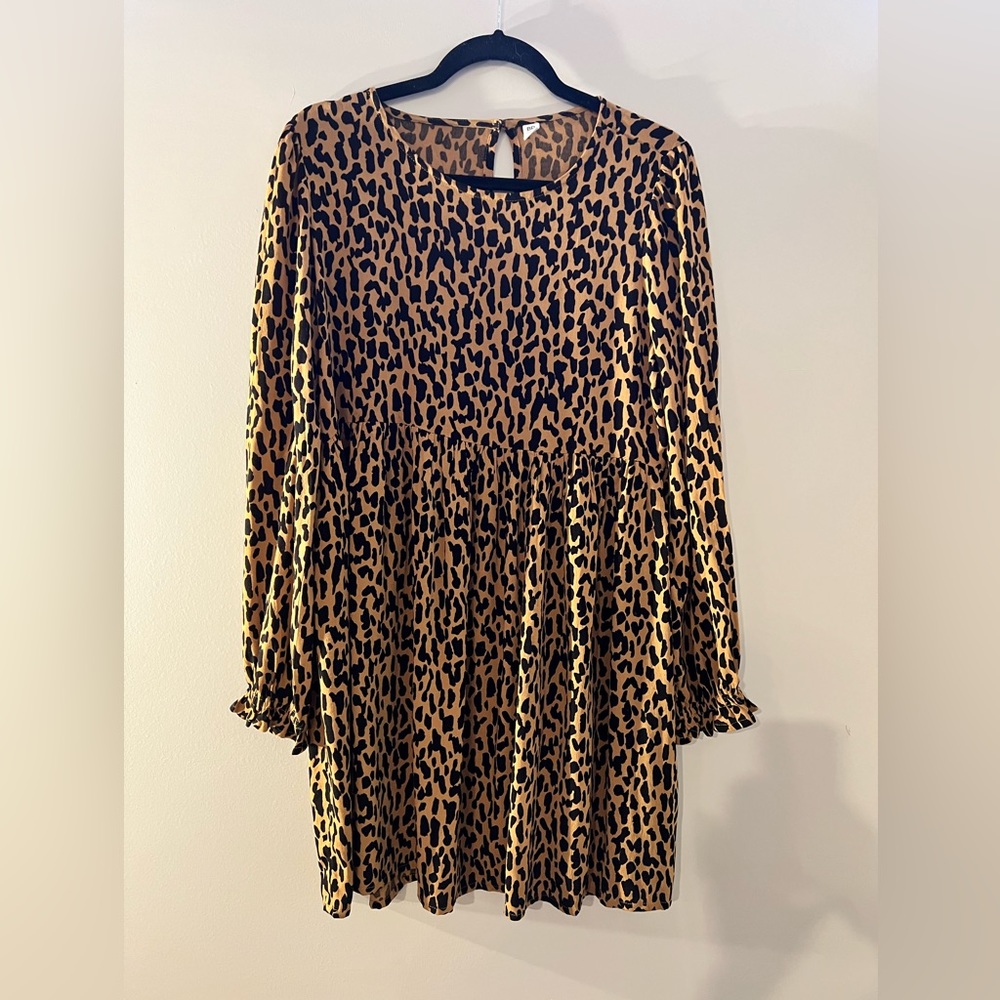 BP baby doll dress in leopard print. Size medium. NWT